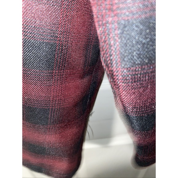 Dickies Hooded Red Burgundy Black Plaid Jacket Size XL (46-48) - Picture 5 of 11